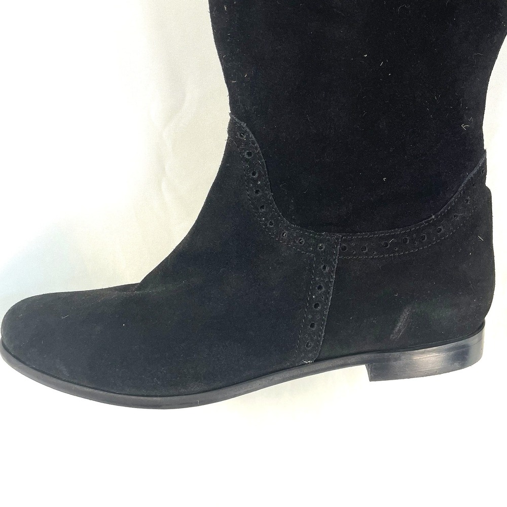 Lien Do Women Over The Knee Boots Thigh High Suede Low Flat Heel Long Tall Boots - Picture 2 of 9